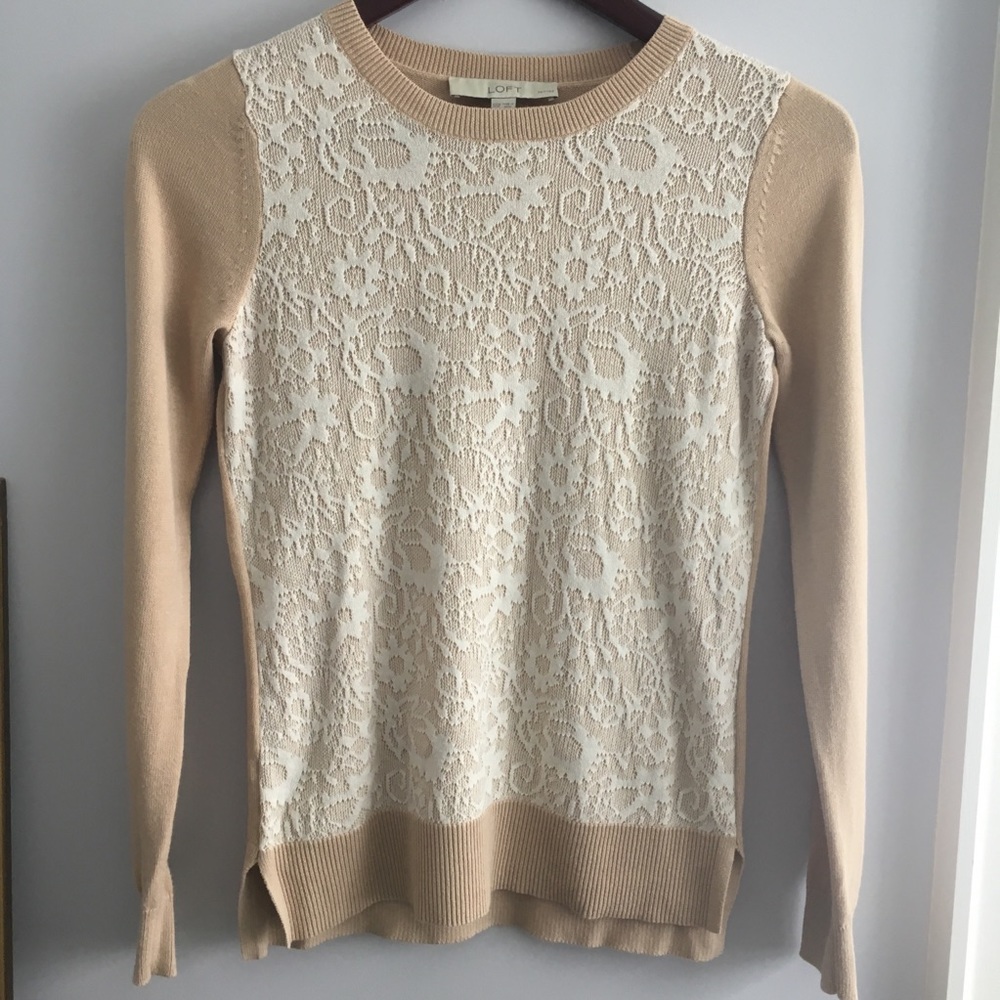 Loft sweater with lace
